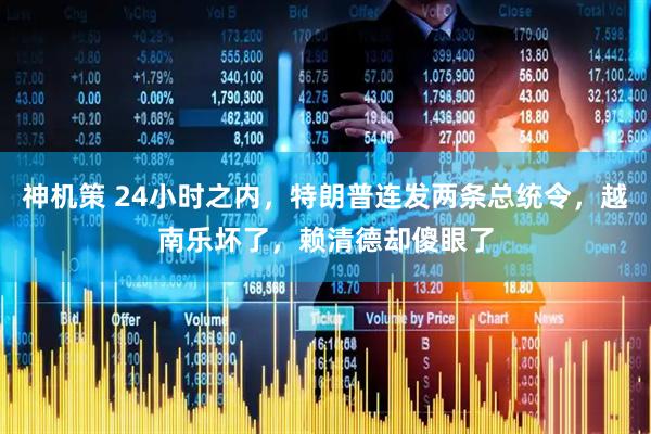 神机策 24小时之内，特朗普连发两条总统令，越南乐坏了，赖清德却傻眼了