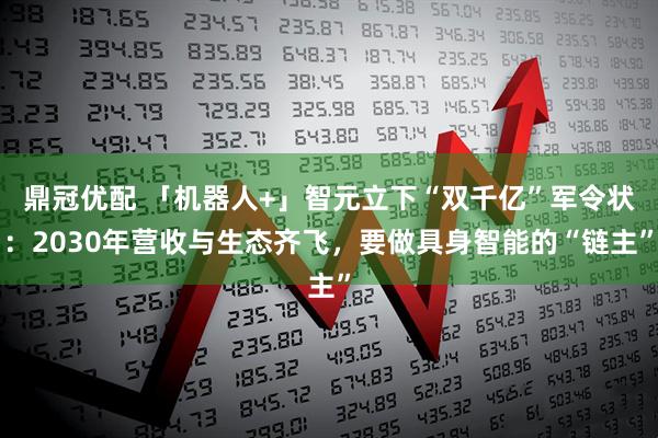 鼎冠优配 「机器人+」智元立下“双千亿”军令状：2030年营收与生态齐飞，要做具身智能的“链主”