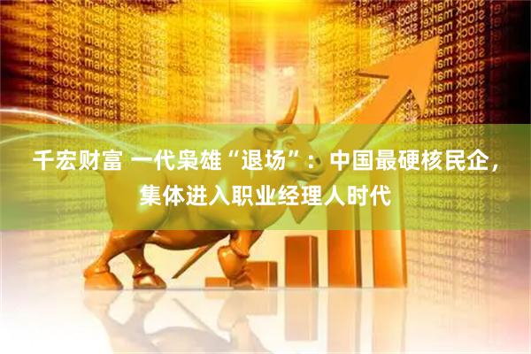 千宏财富 一代枭雄“退场”：中国最硬核民企，集体进入职业经理人时代